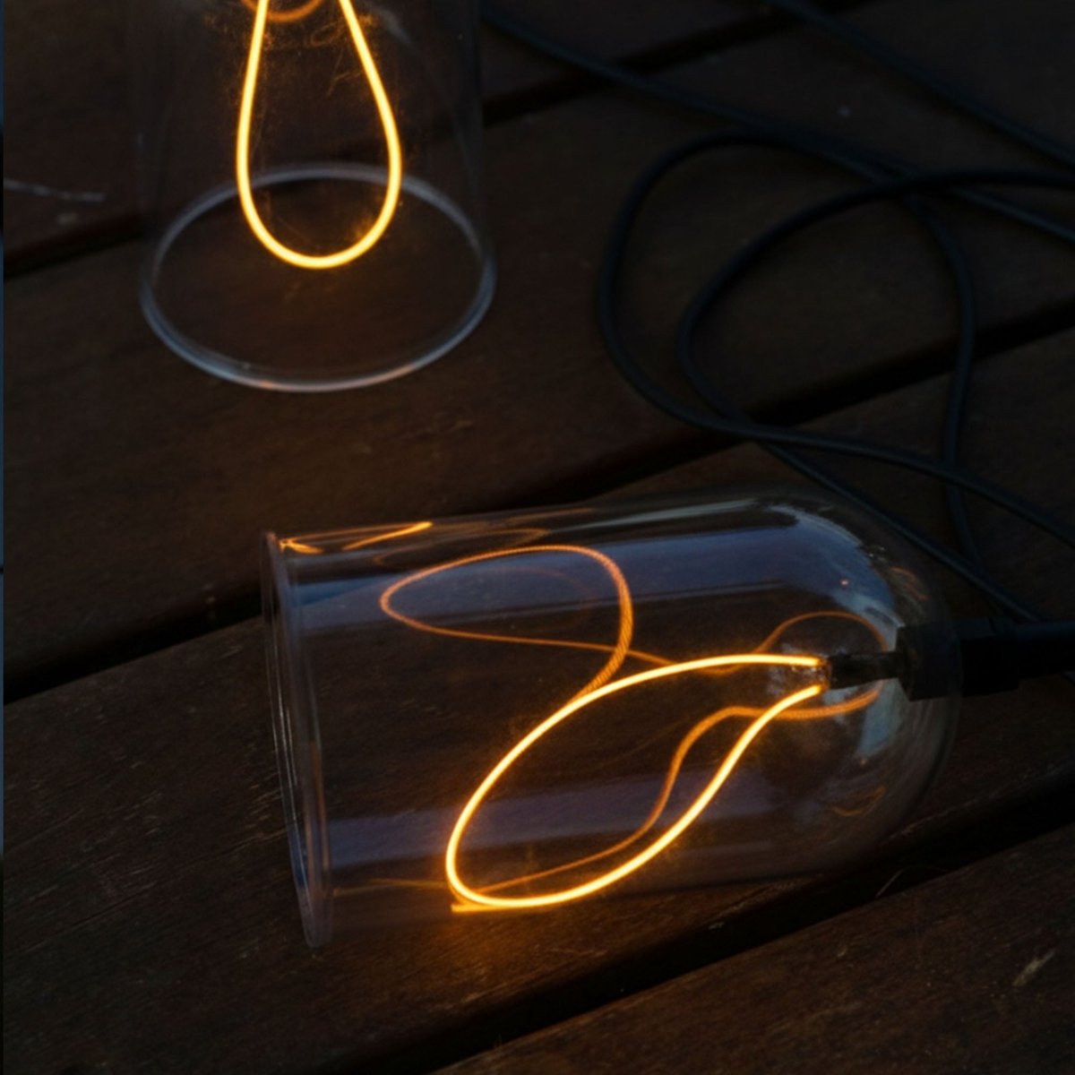 Guirlande à cloche filament GLOW transparent, LUMISKY