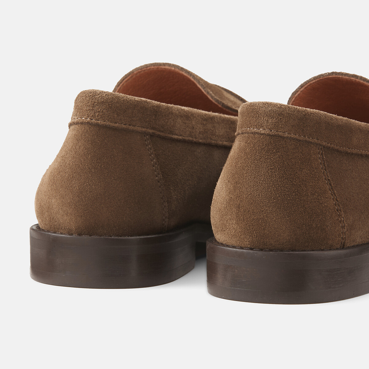 Hand-Stitched Platform Suede Loafers brown, LA REDOUTE COLLECTIONS
