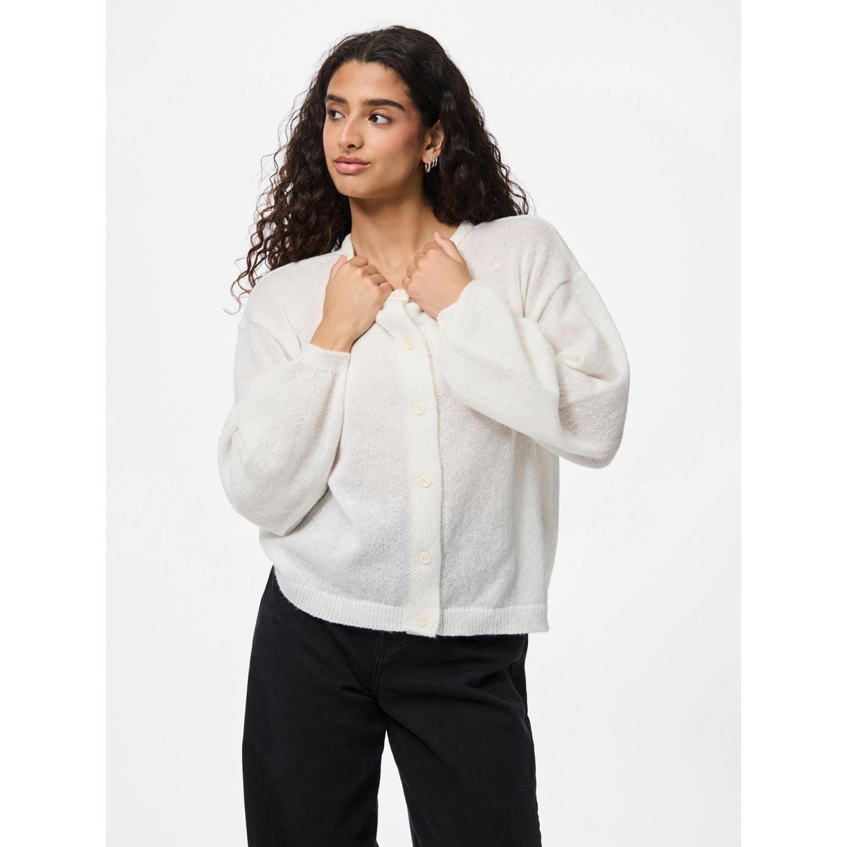 Cardigan En Maille cloud dancer, PIECES