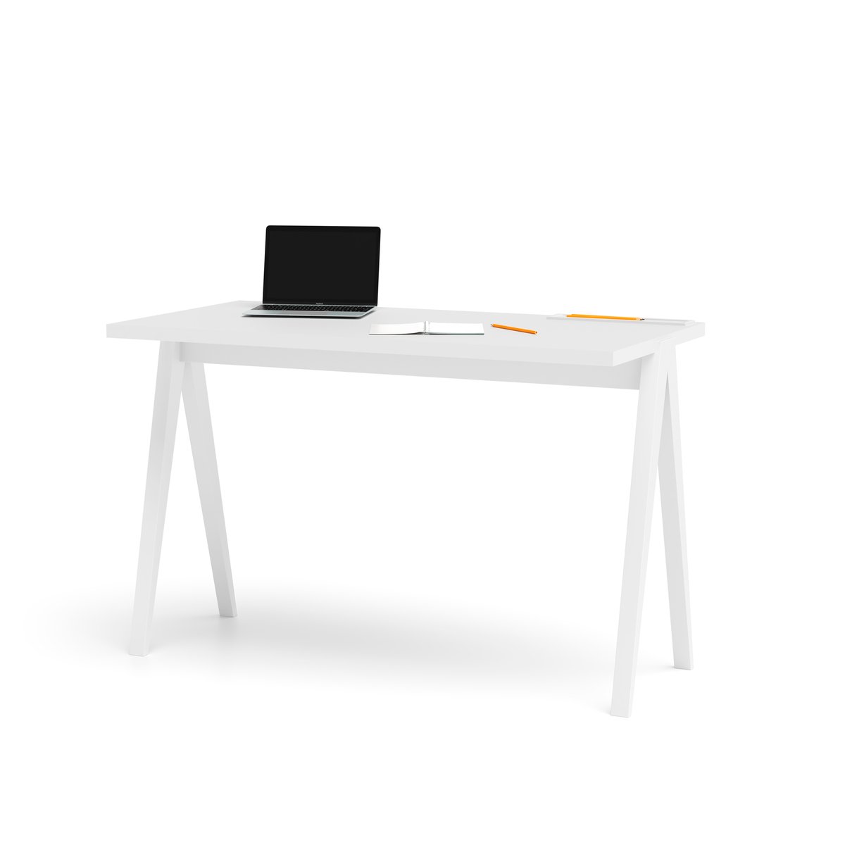 Bureau en placard et hêtre cérusée, COLMAR XL blanc, HERDASA