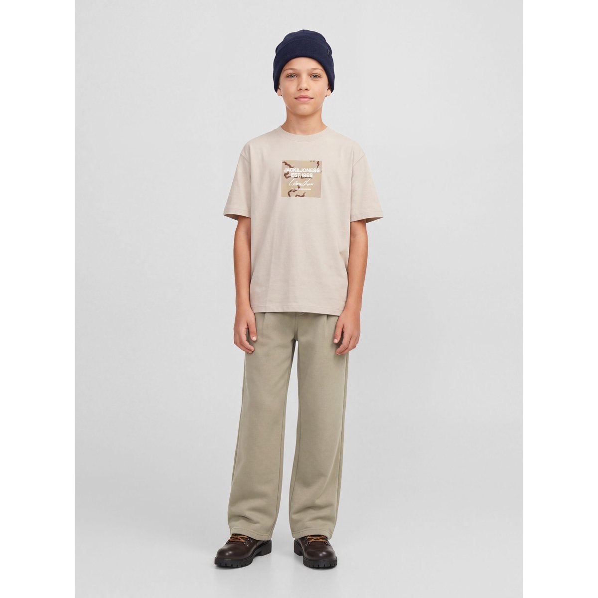 Jogger grise - silver sage 1, JACK & JONES JUNIOR
