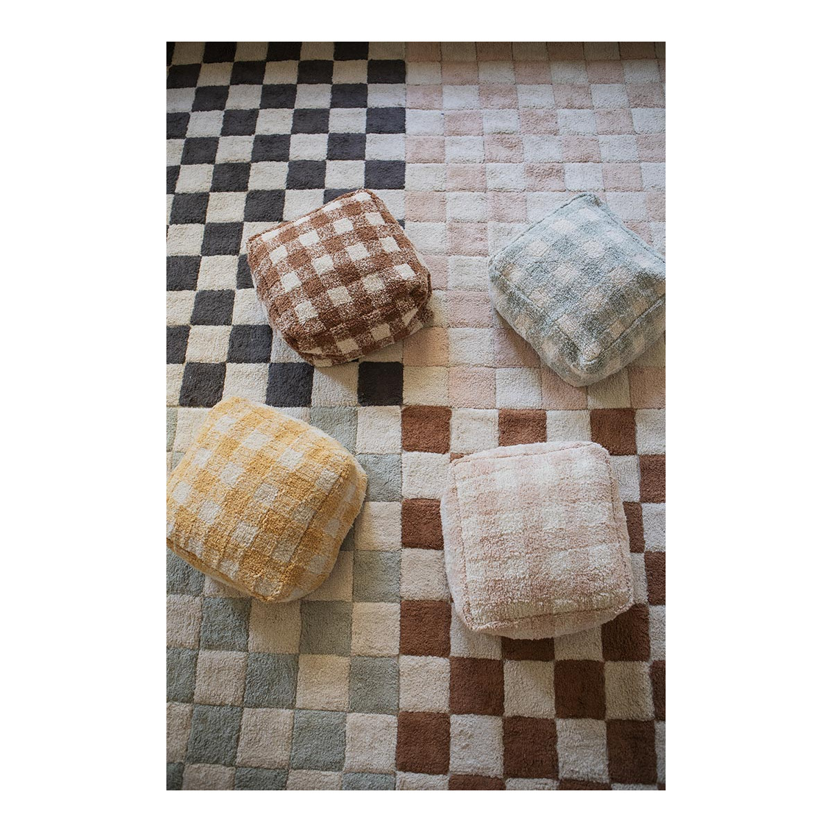 Tapis Rectangulaire en coton Carrelages LITTLE CHEFS gris, LORENA CANALS