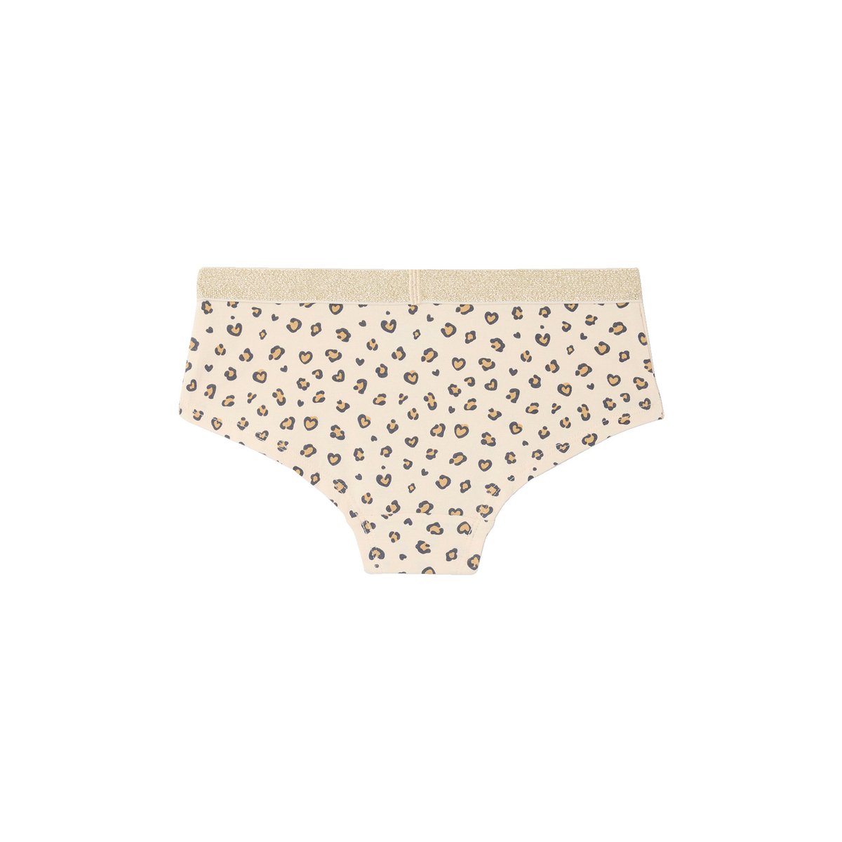 Lot de 5 Shorties Léopard et Love Fille écru, VERTBAUDET