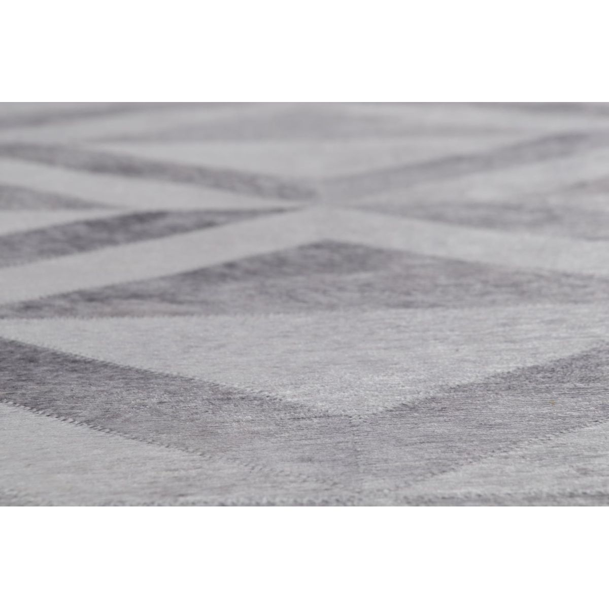Tapis imprimé Serena, aspect cuir, plat gris, GINO FALCONE