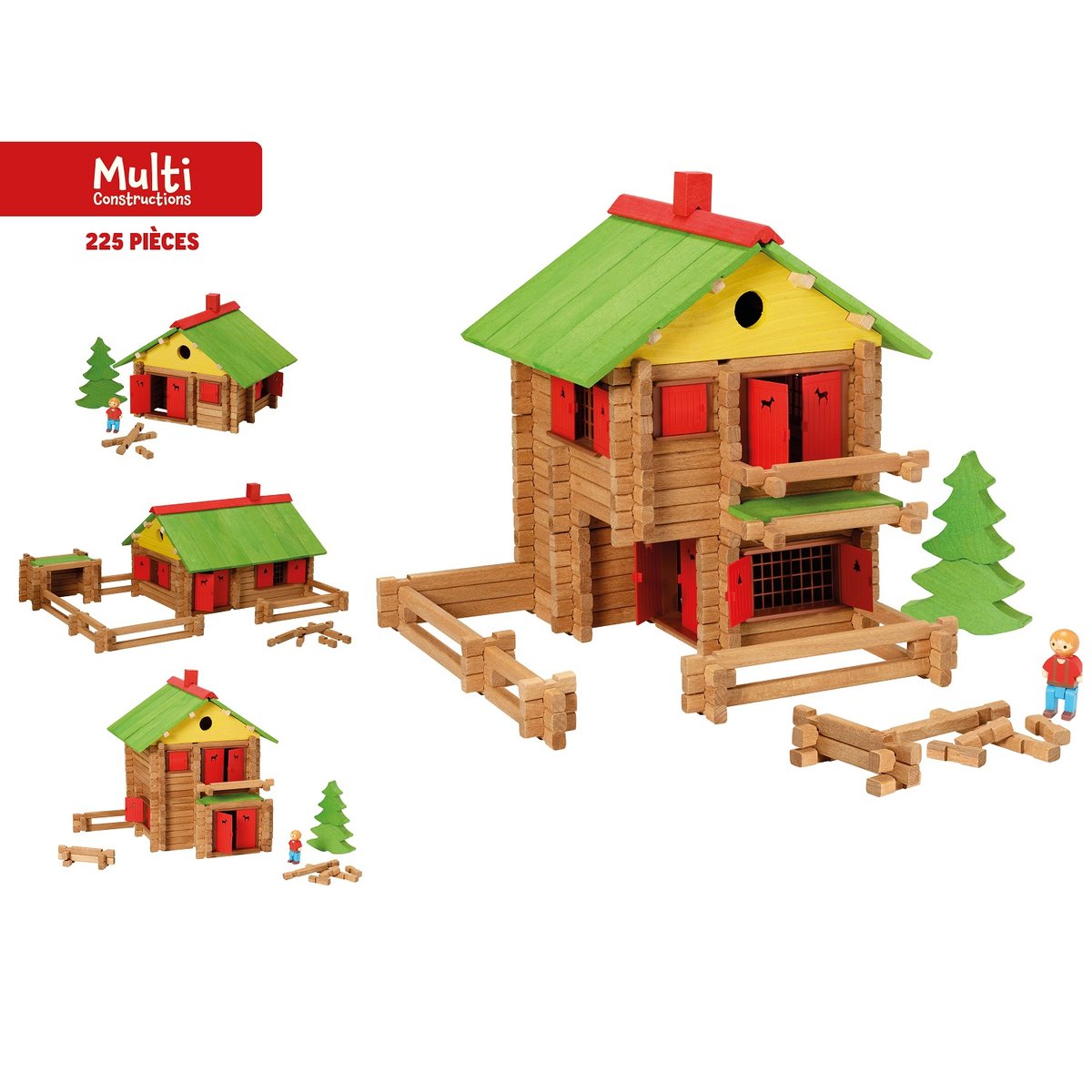 Mon chalet en bois 225 pièces marron, JEUJURA