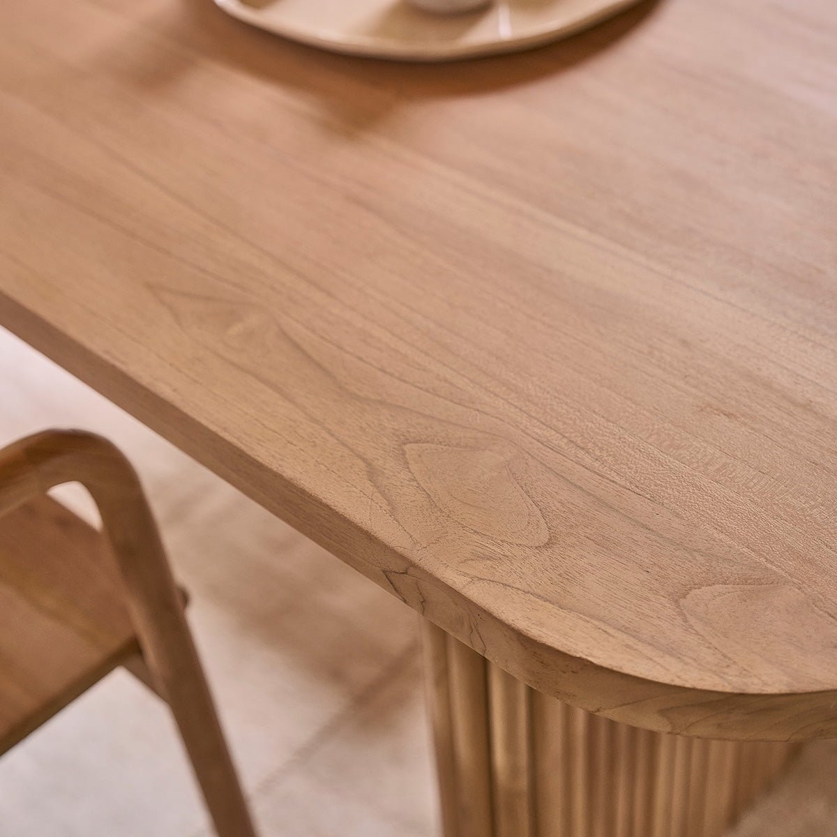 Table en bois teck massif 6 pers. COLINE naturel, BERAH GETAH