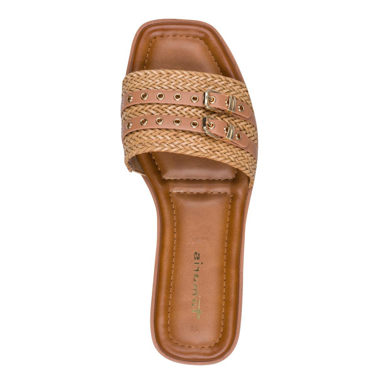 Mule talon bloc marron camel, TAMARIS