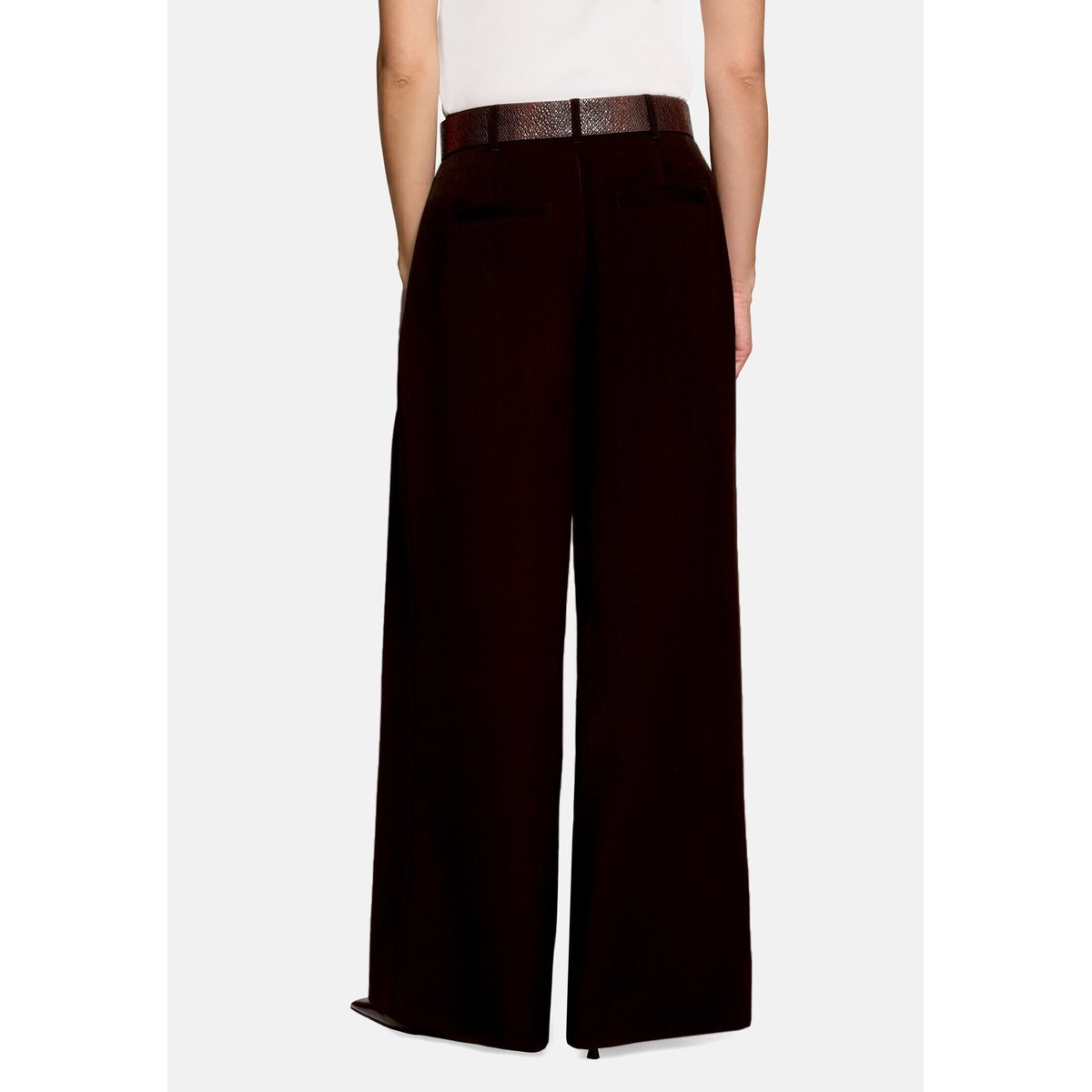 Pantalon de tailleur à jambes larges chocolate plum, ZERO