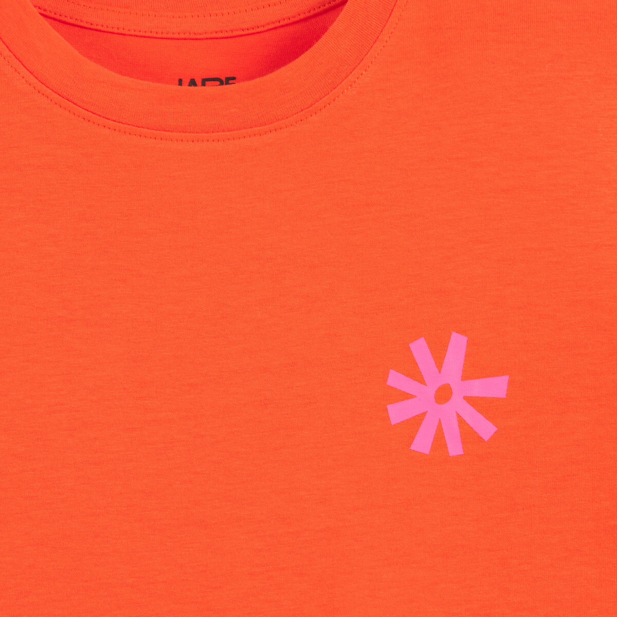 Lot de 4 T-shirts col rond, à manches courtes blanc + rouge + rose + jaune, LA REDOUTE COLLECTIONS
