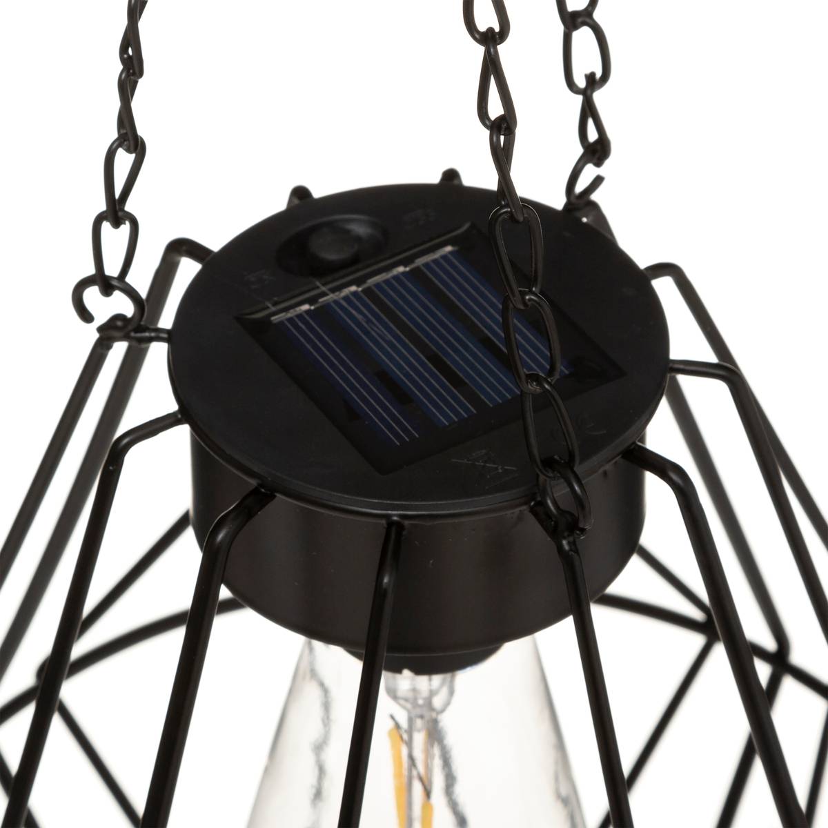 Suspension solaire métal FLAVE noir, ATMOSPHERA