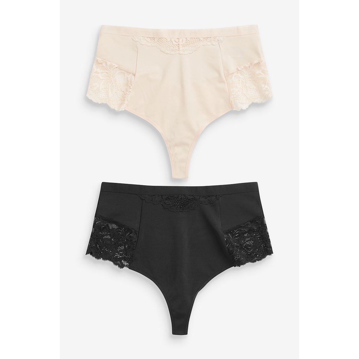 Strings gainants, lot de 2 noir/nude, NEXT