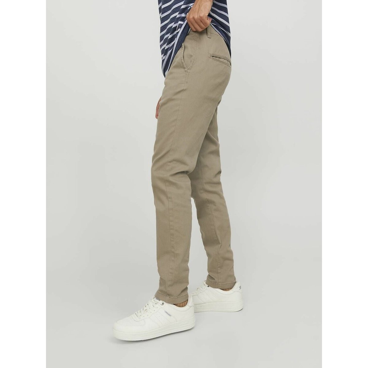 Lot de 2 chinos Marco beige + bleu marine, JACK & JONES