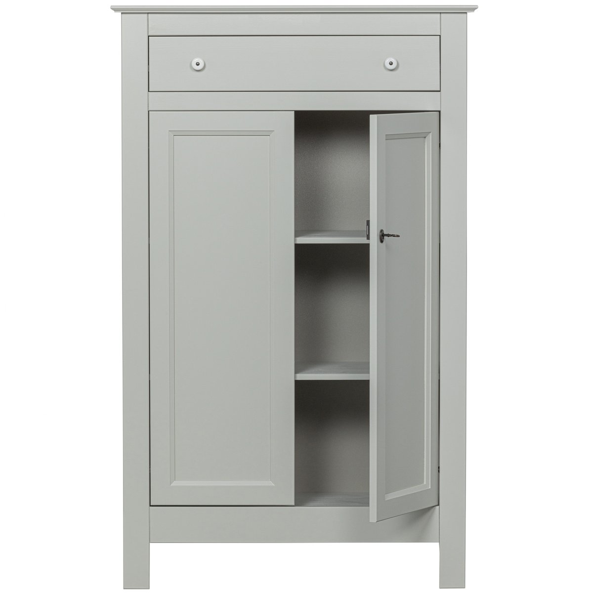 Armoire 2 portes et 1 tiroirs en pin EVA beige, WOOOD