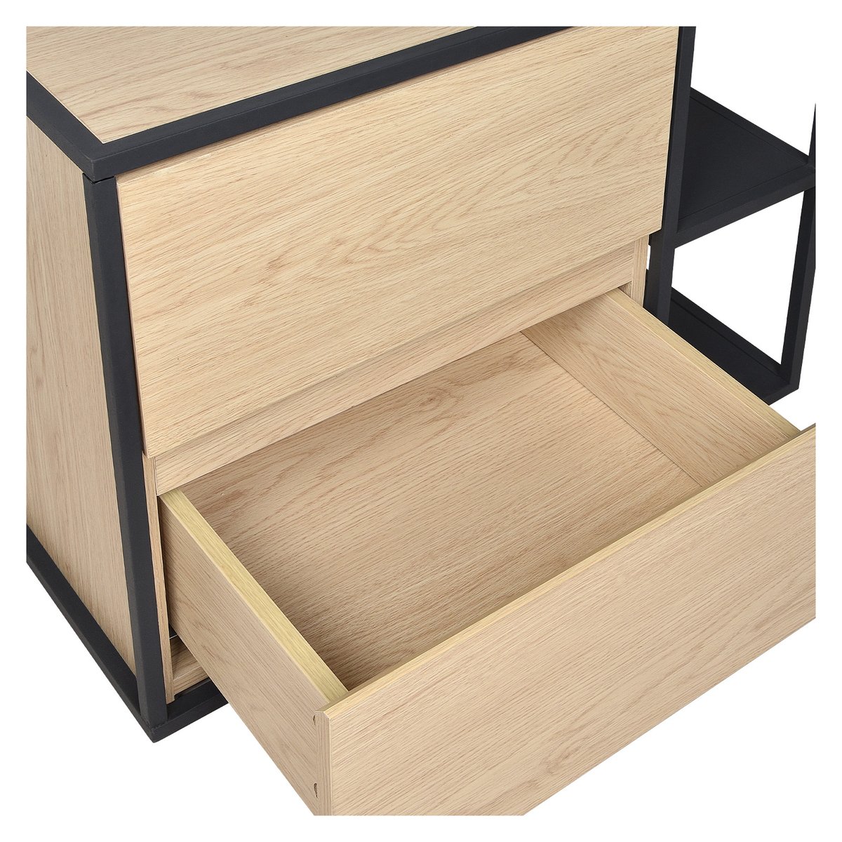 Ensemble meuble simple vasque 70 cm + vasque + miroir + colonne EDISSON chêne - ppm - mat, MOB IN