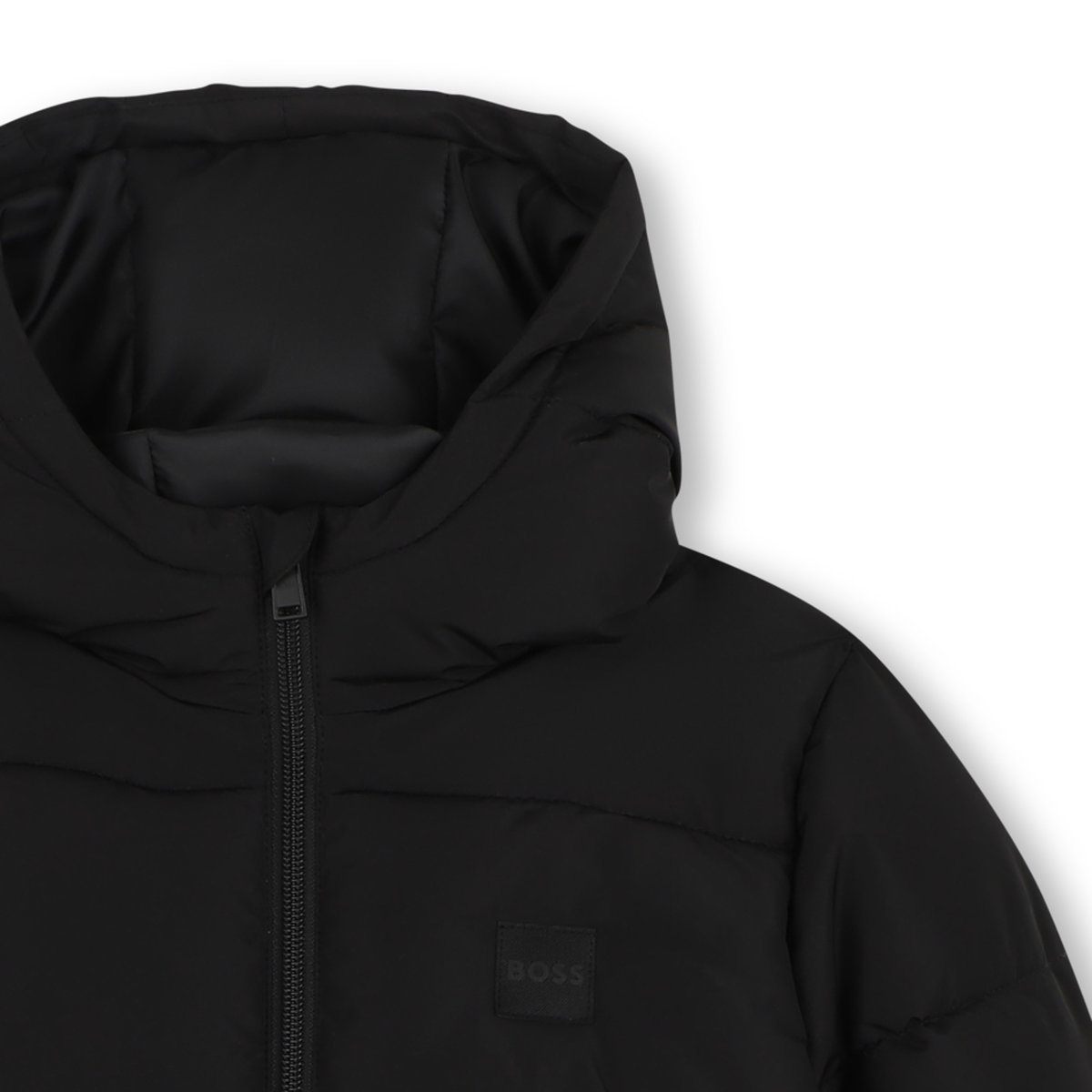 Doudoune à capuche black, BOSS KIDSWEAR