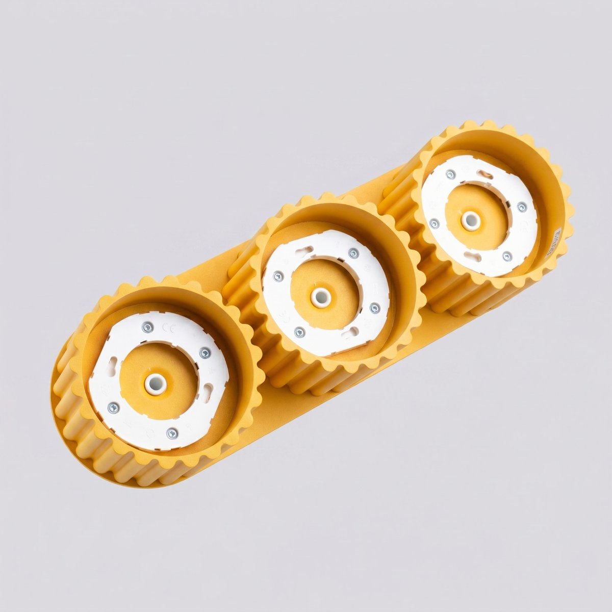 Plafonnier Aluminium Jaune Gx53 3 AURA jaune, EDEN