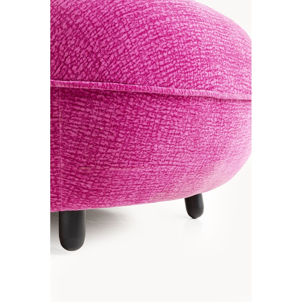 Fauteuil en polyester texturé, KUMO fuchsia, KARE DESIGN