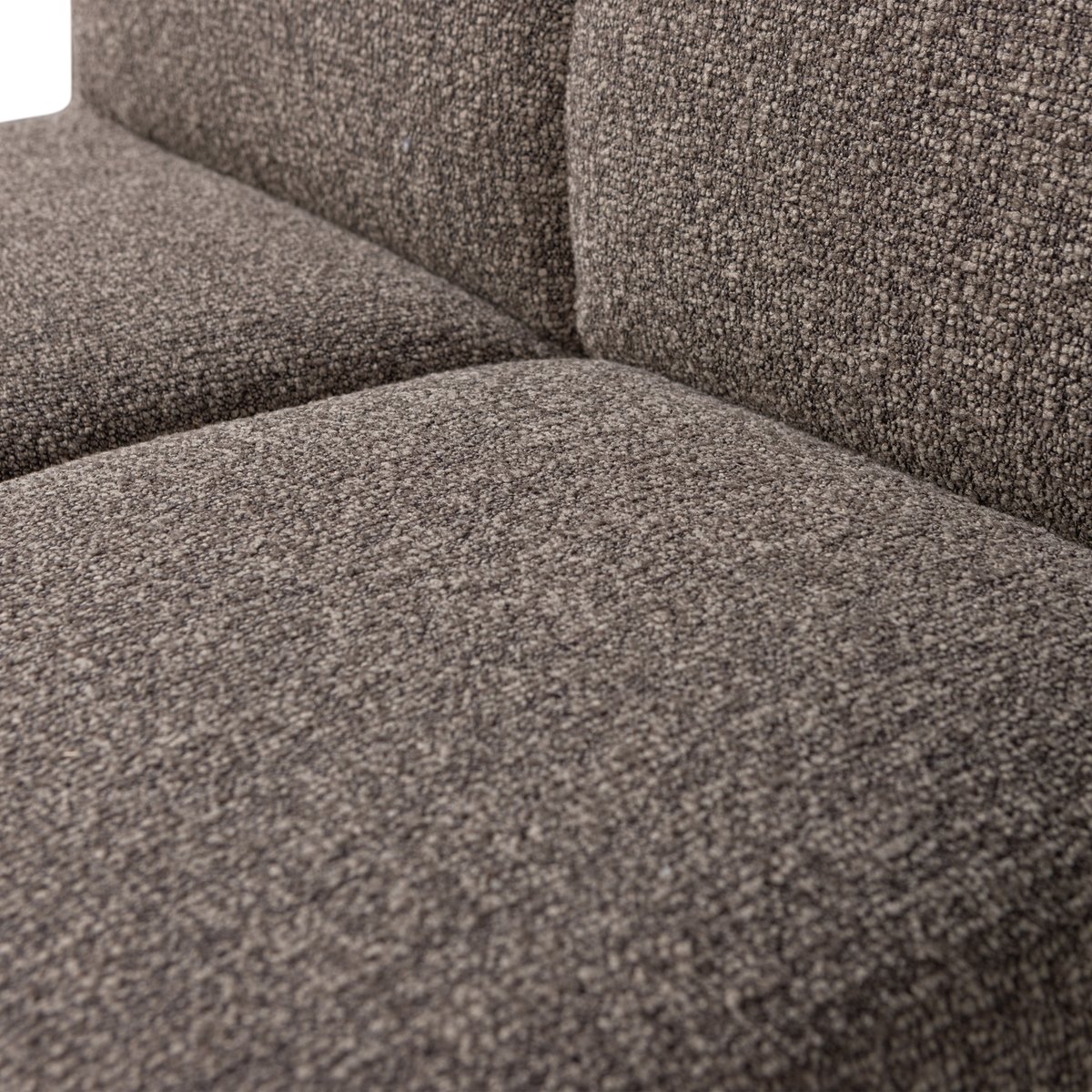 Banc de salle a manger avec dossier en bouclé L84 MOJO marron, WOOOD