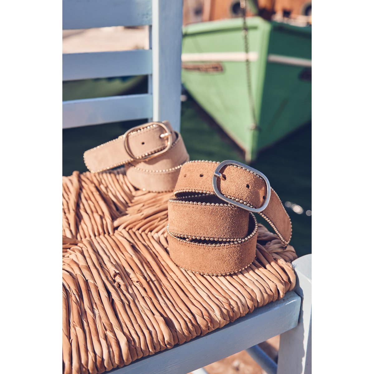 Ceinture en cuir JASMINE camel clair, Maison 123