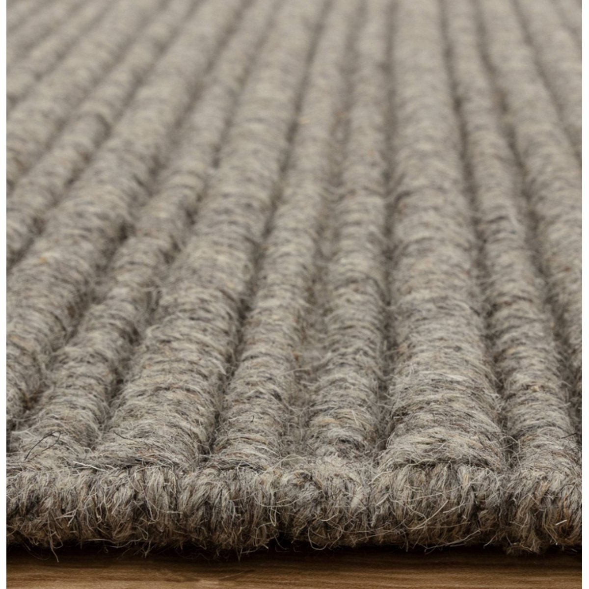 Tapis de salon en laine tissé plat TORRENTO gris, NOVATREND