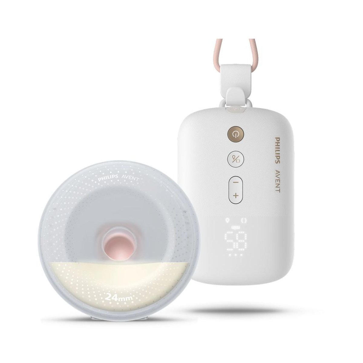 Tire-lait mains libres simple blanc, PHILIPS AVENT