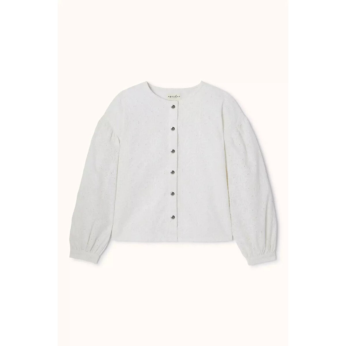 Camicetta ricamata con bottoni a pressione, LATA beige, APACHES COLLECTIONS