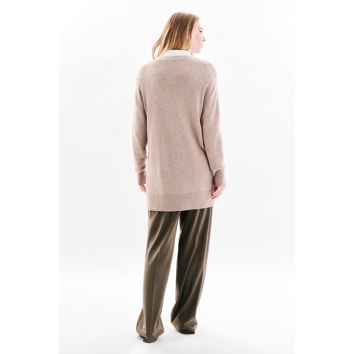 Gilet droit mi-long RONNIE marron clair, CAROLL