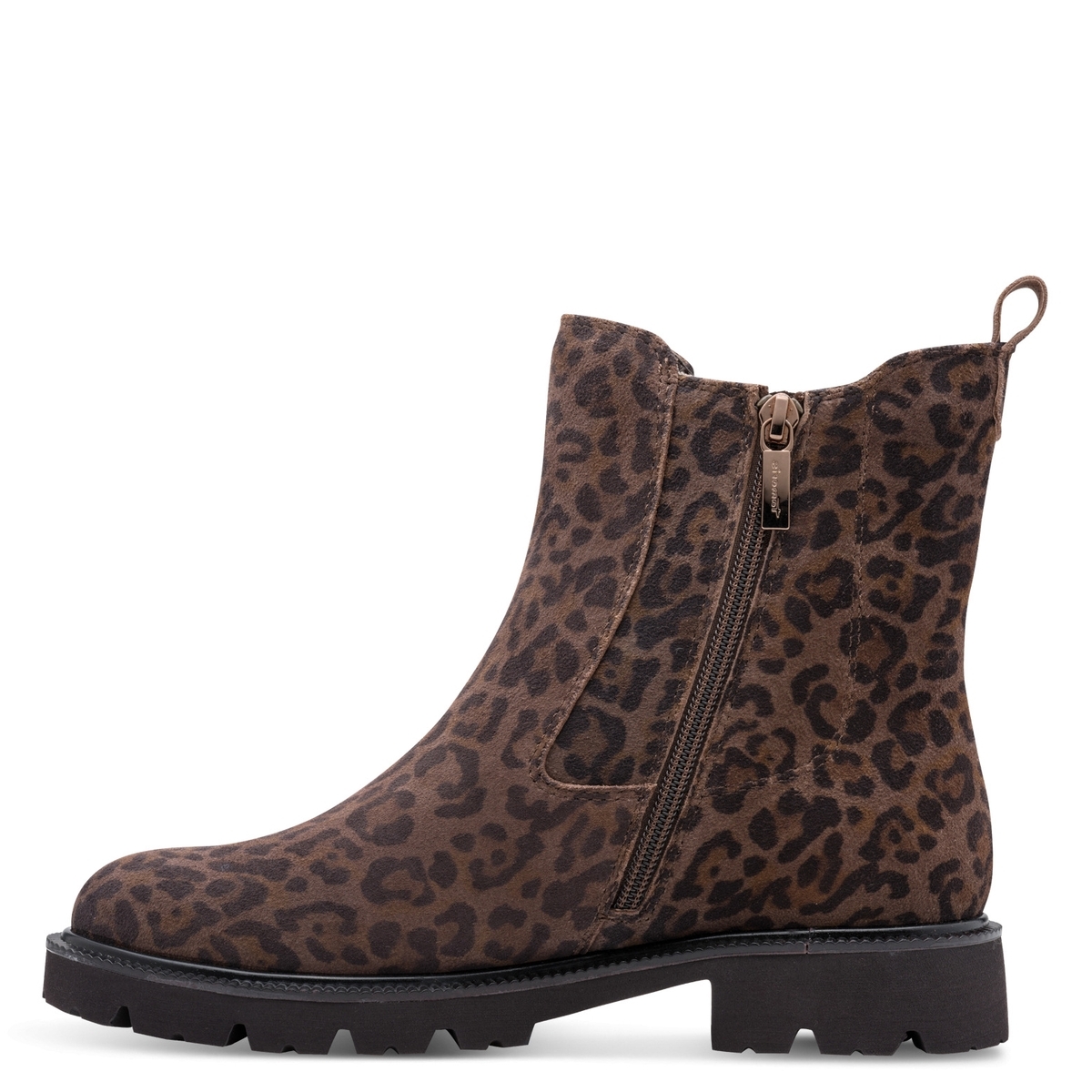 Bottine Chelsea en cuir beige crème, TAMARIS