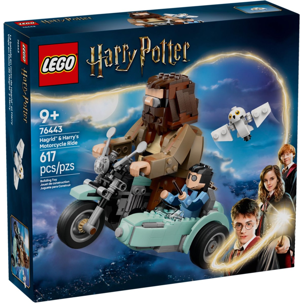 LEGO Harry Potter : La Moto de Hagrid avec Harry et Hedwige - Set de Construction 76443 multicolore, LEGO