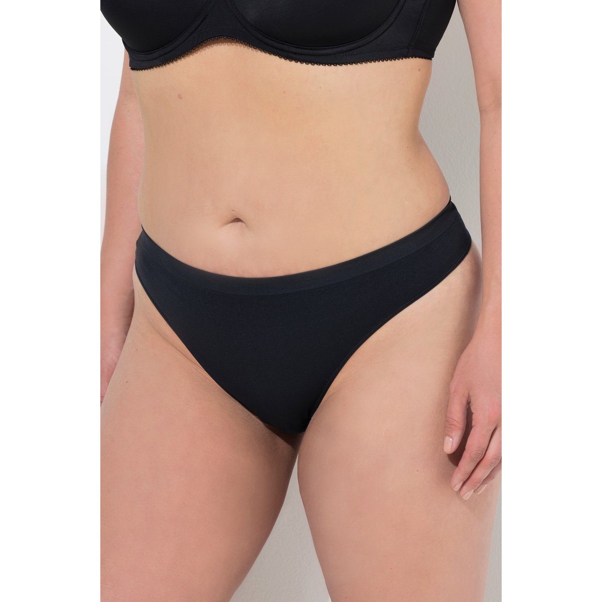 String sans couture. Lot de 3 noir, ULLA POPKEN