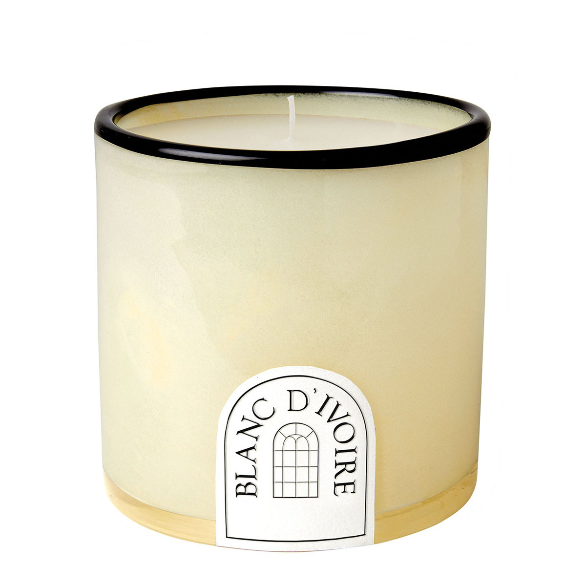 Bougie parfumée en verre crème - Jardin de Néroli - Petit modèle blanc, BLANC D’IVOIRE