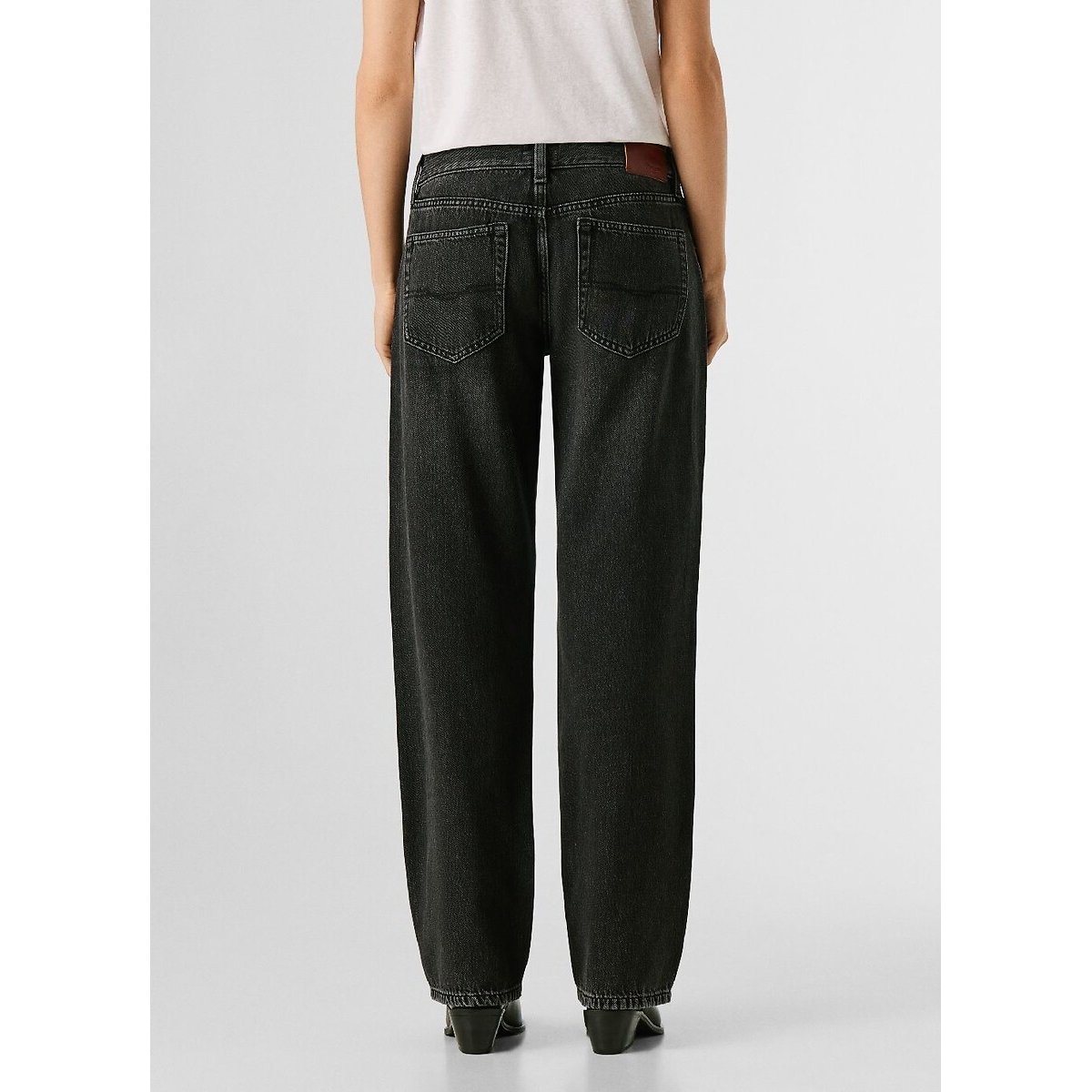 Jean loose, taille basse, Nicky black washed, PEPE JEANS