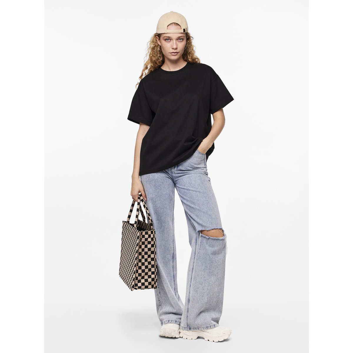 T-Shirt Oversize noir - black, PIECES