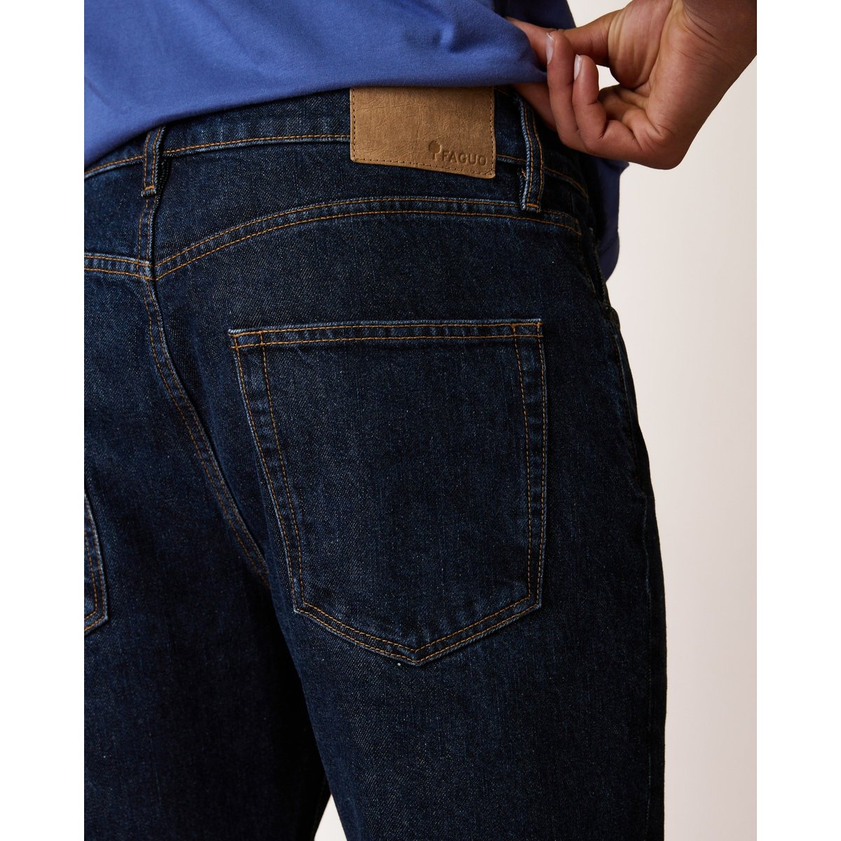 Jean denim brut délavé denim brut, FAGUO