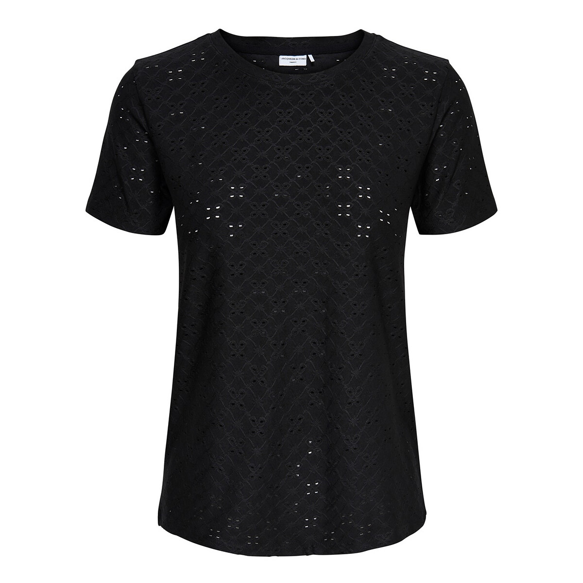 T-shirt en broderie anglaise noir, JDY