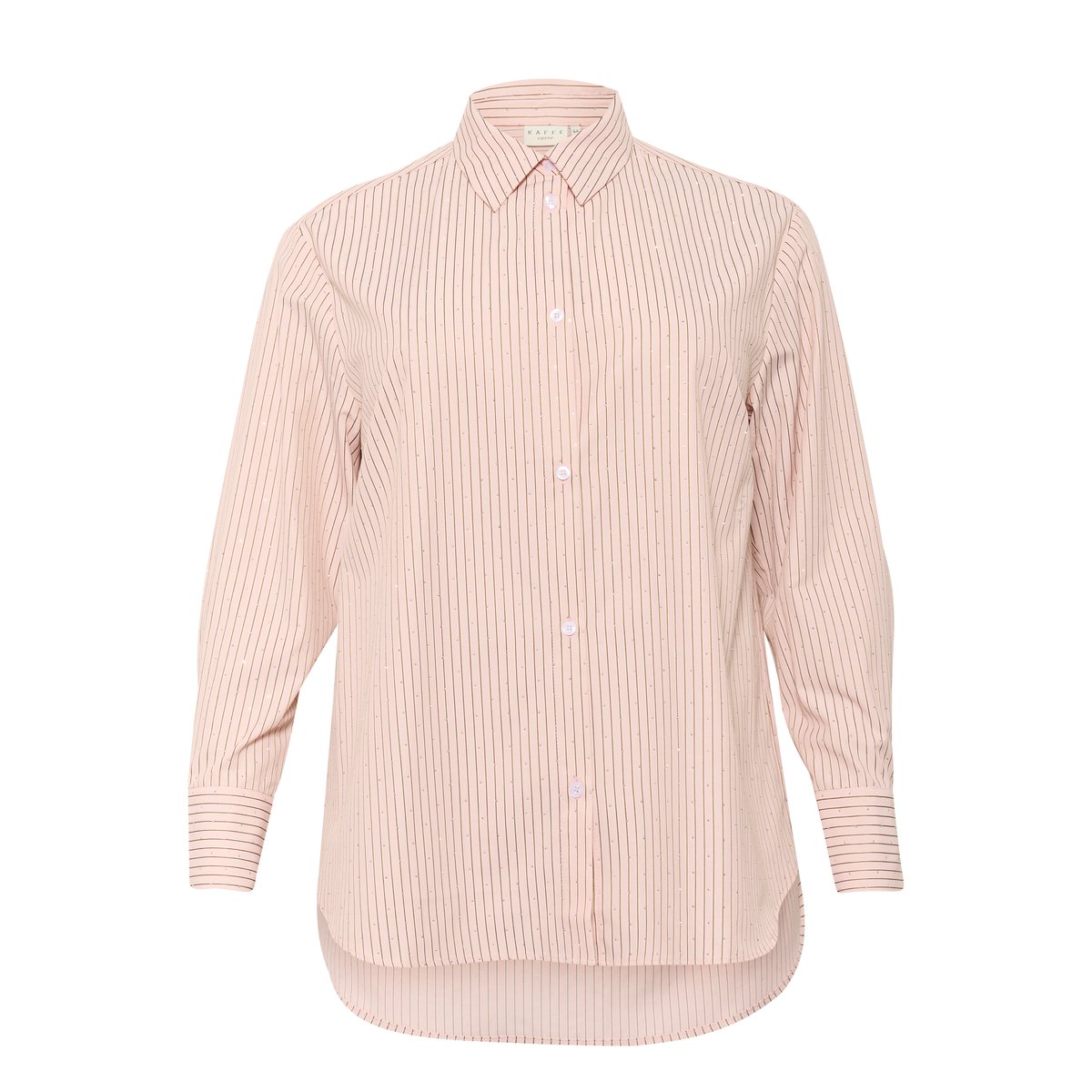 Chemise à manches longues rose lotus stripe, KAFFE CURVE