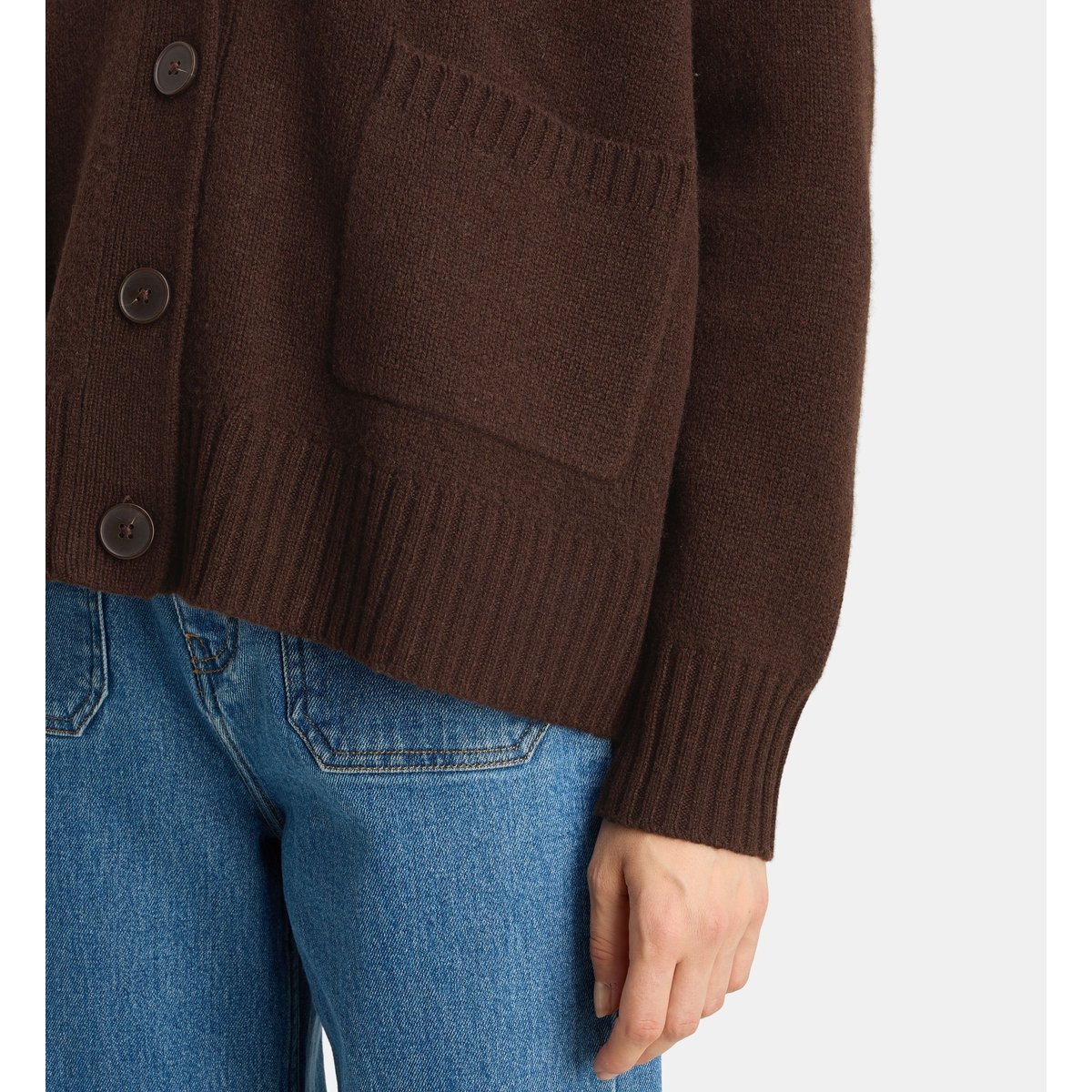 Gilet ample bastille en laine marron chocolat, GALERIES LAFAYETTE