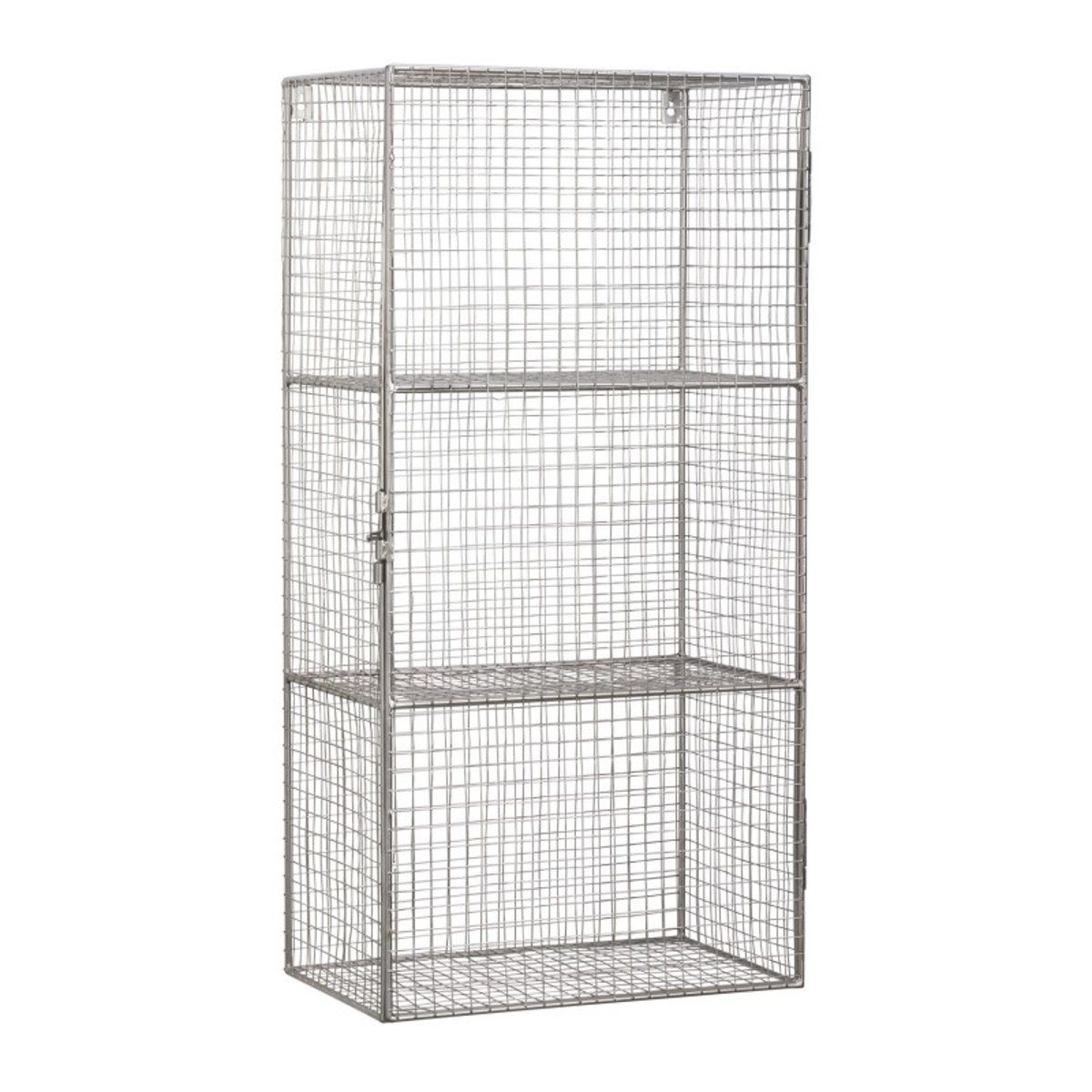 Etagère murale avec porte métal filaire argent, MADAM STOLTZ