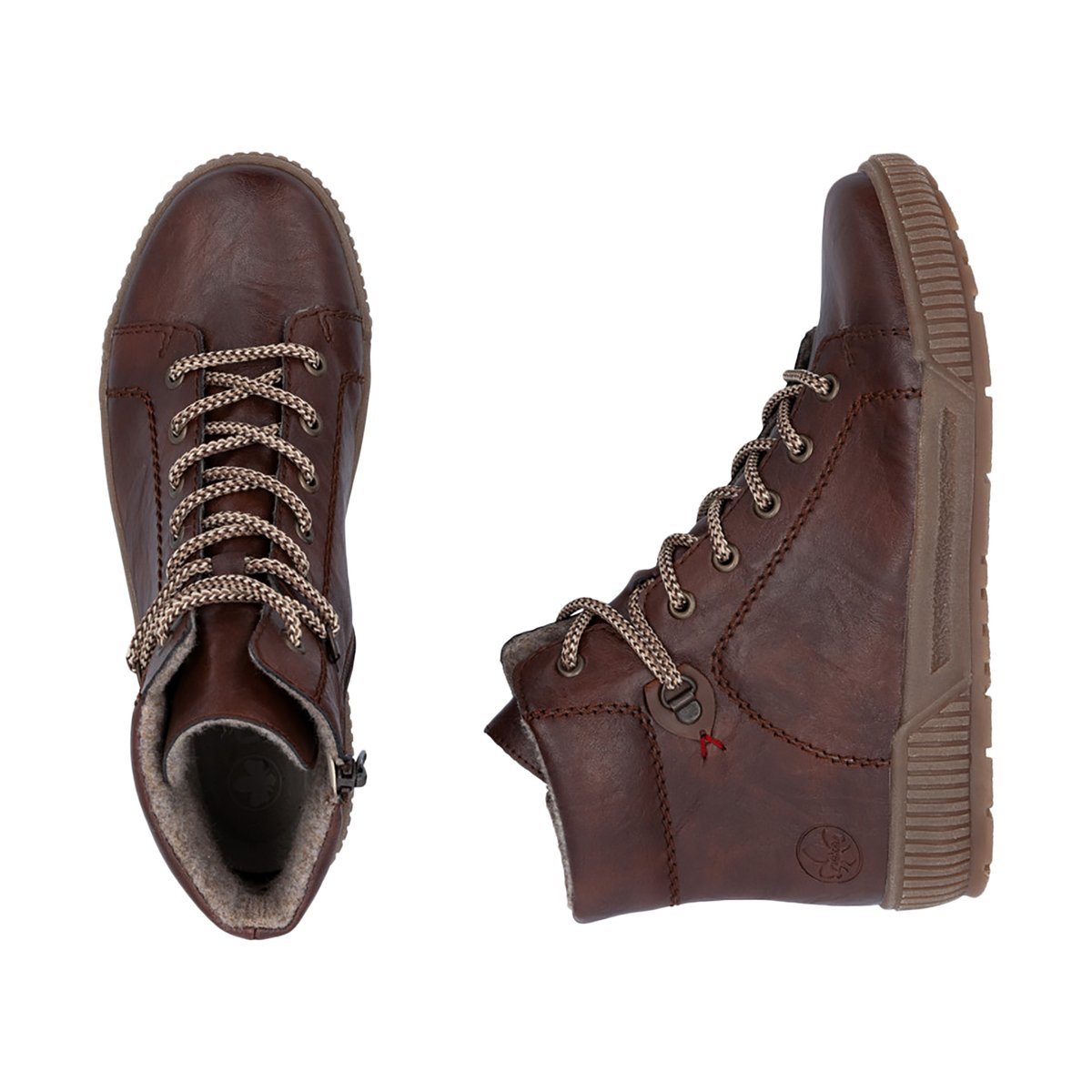 Bottines Cuir Clarino marron, RIEKER