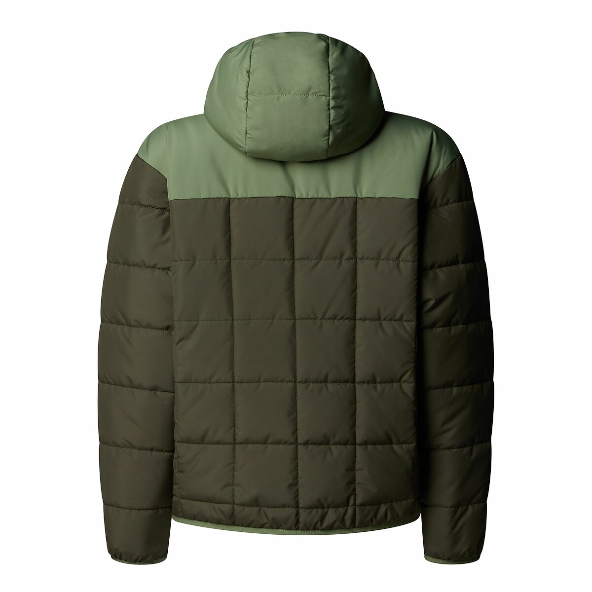 Manteau réversible, coté sherpa, coté doudoune kaki, THE NORTH FACE