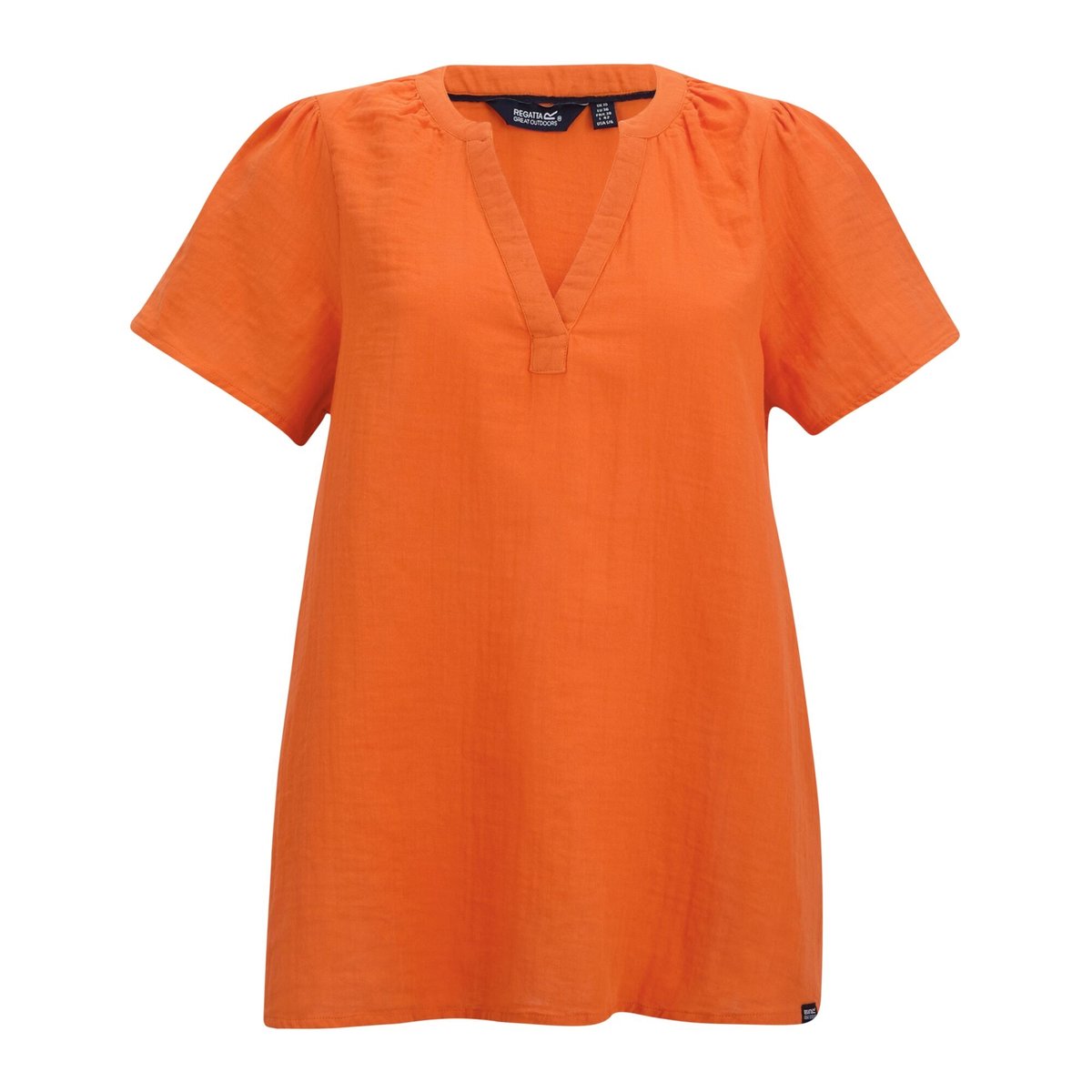 Blouse manches courtes col V SELEN orange, REGATTA