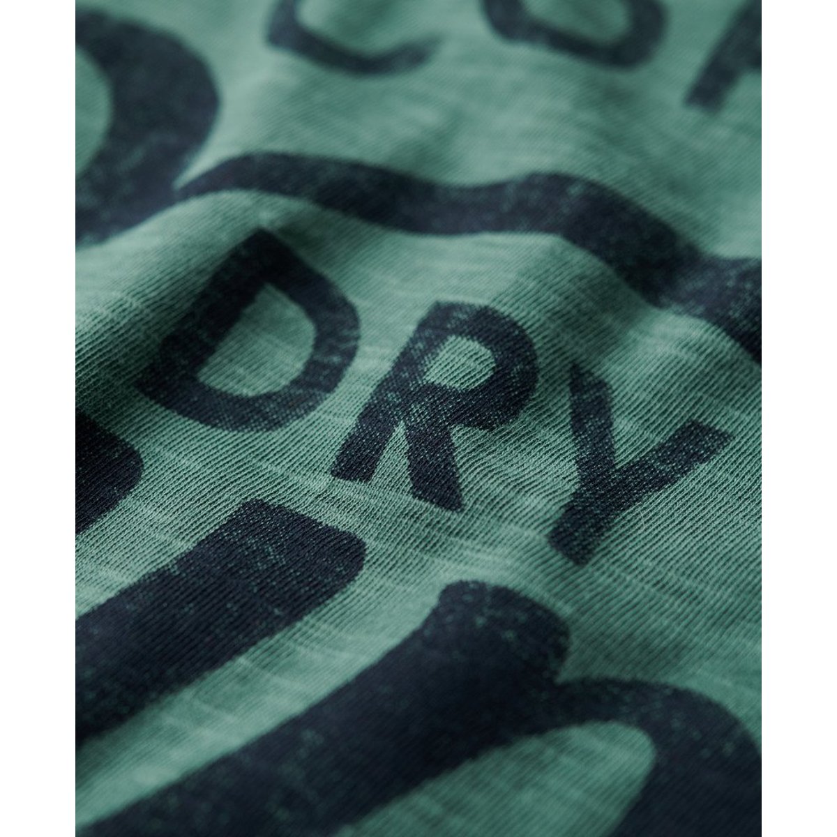 T-shirt Copper Label Script vert drius flammé, SUPERDRY