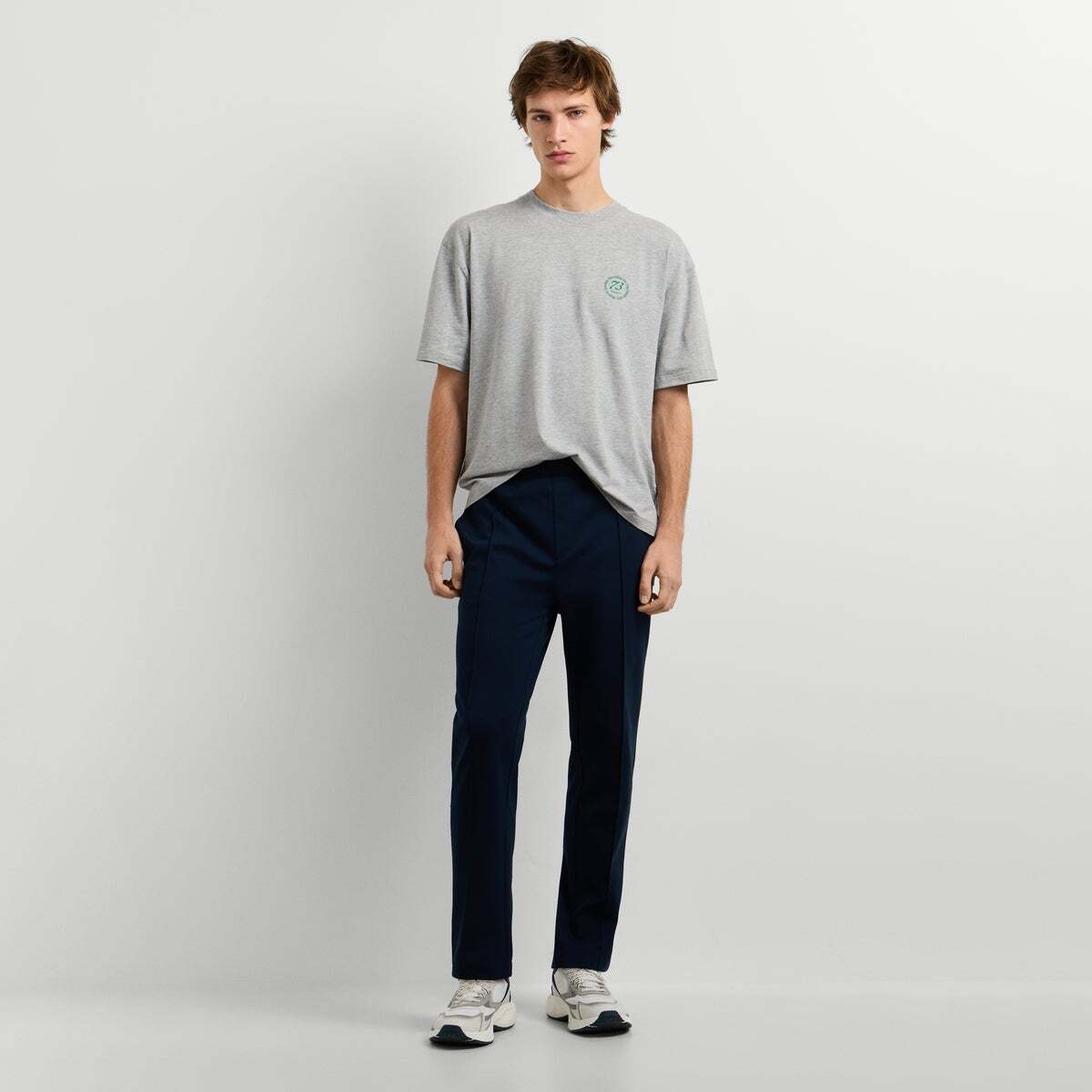 T-Shirt Avec Logo Imprimé Coupe Casual gris chine, PEPE JEANS