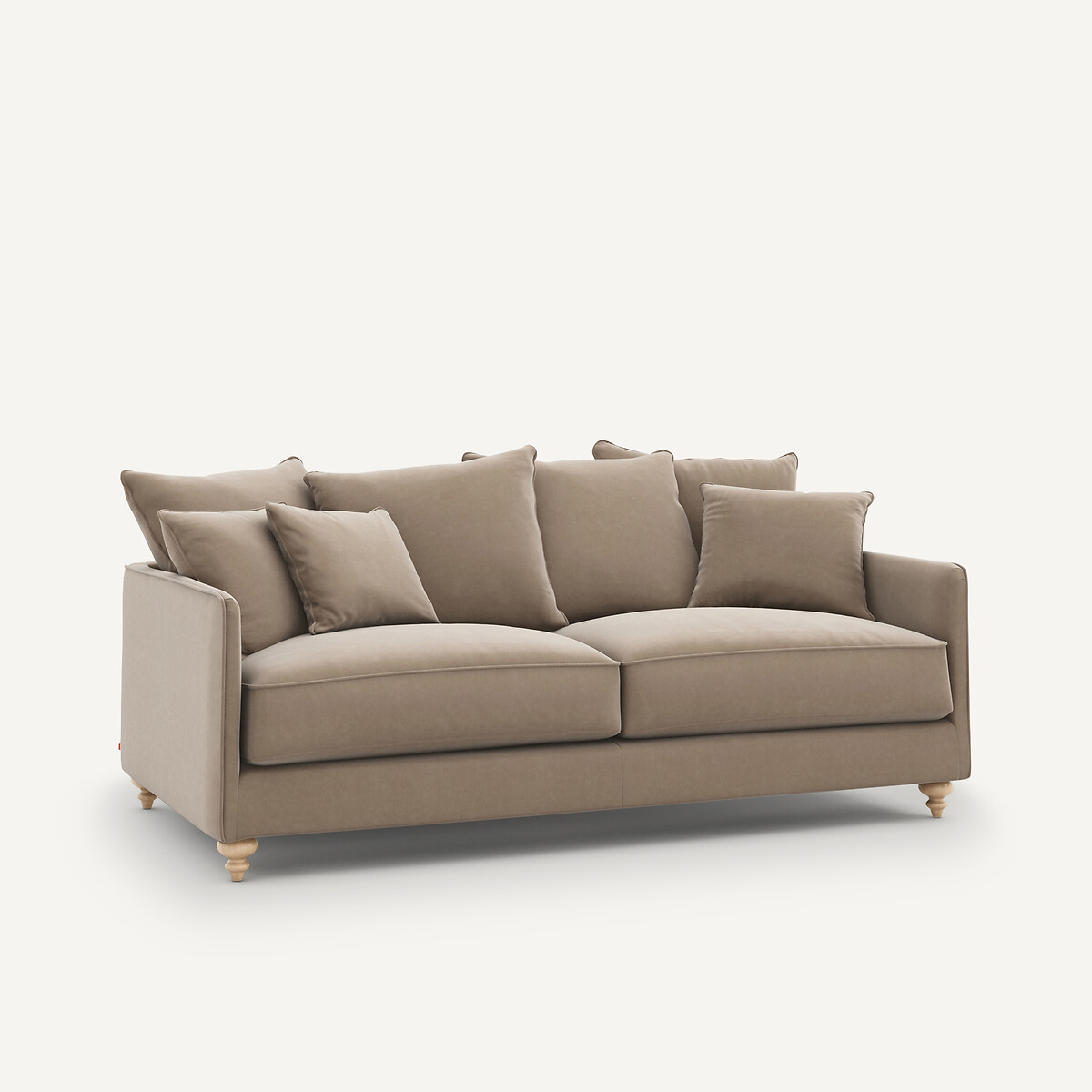 Omvormbare 3-zits fluwelen zetel, Lazare beige cendré, AM.PM