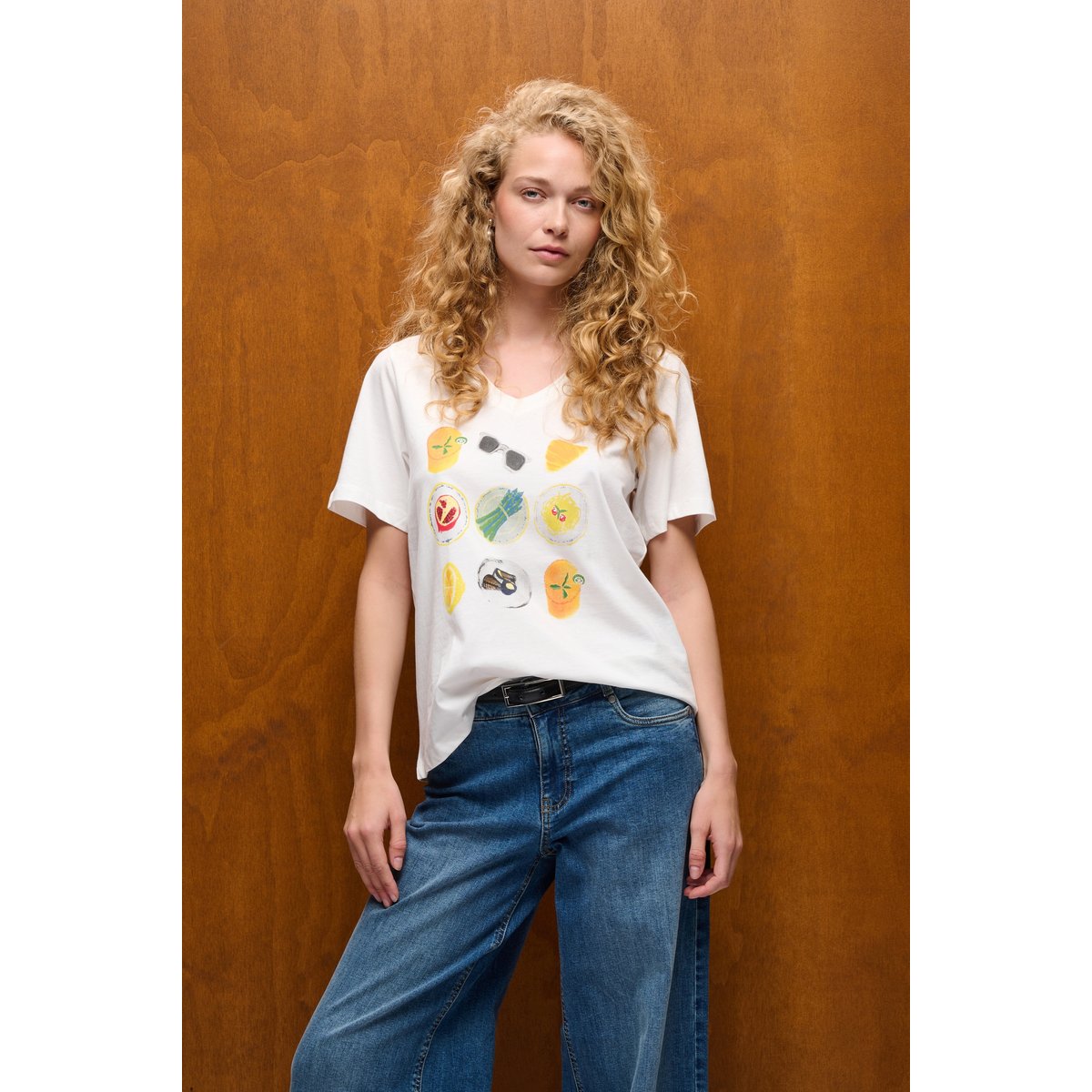 T-shirt à manches courtes blanc spring gardenia, CULTURE