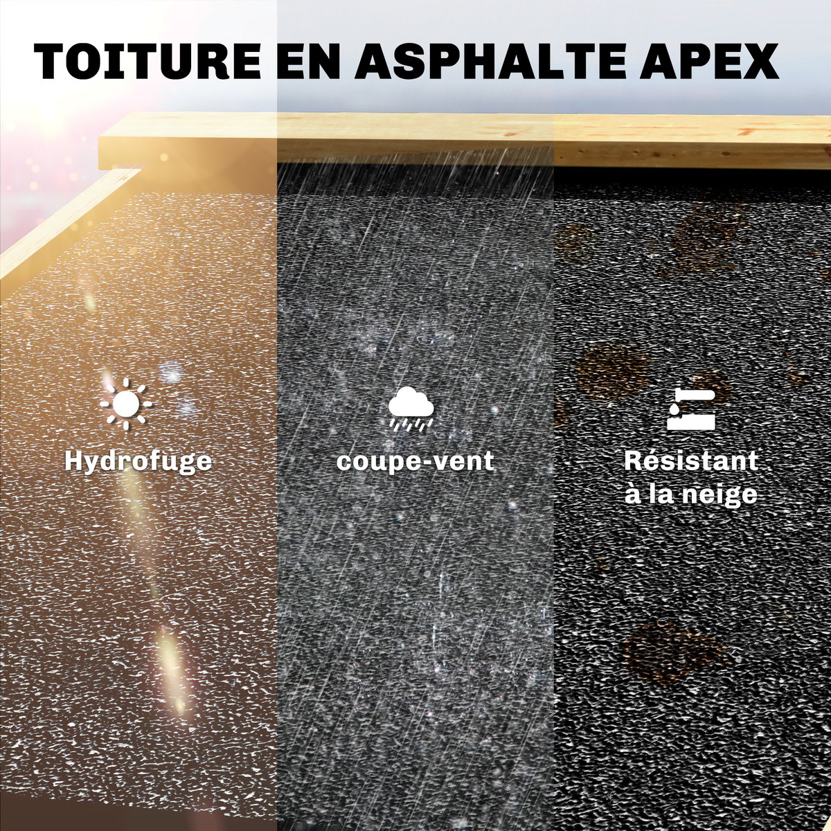 Abri de jardin Bois de sapin Bois naturel bois naturel, OUTSUNNY