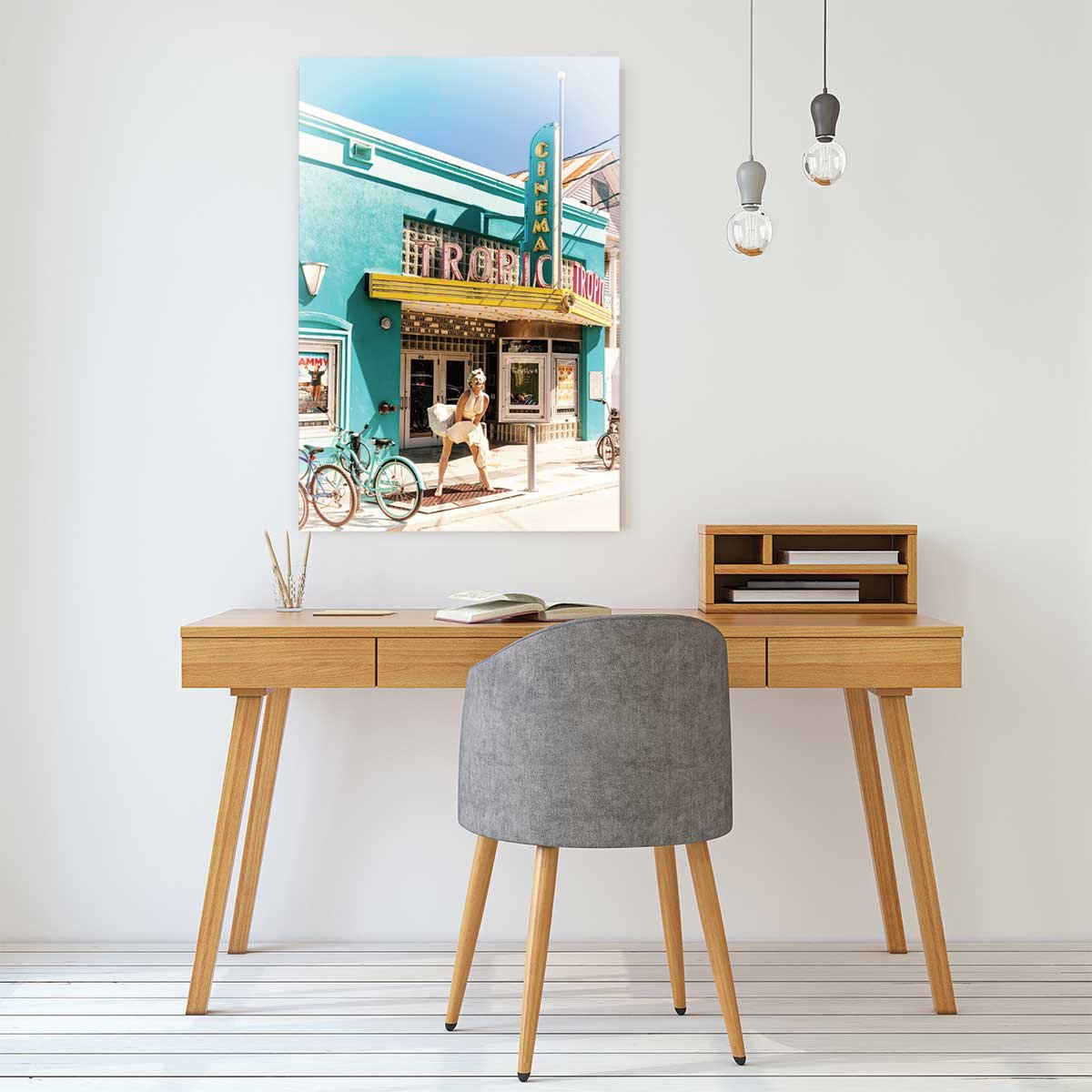 Tableau tropic cinema - key west - 416 tableau alu dibond, HEXOA