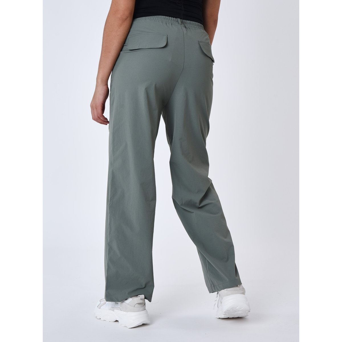 Pantalon droit à découpes kaki, PROJECT X