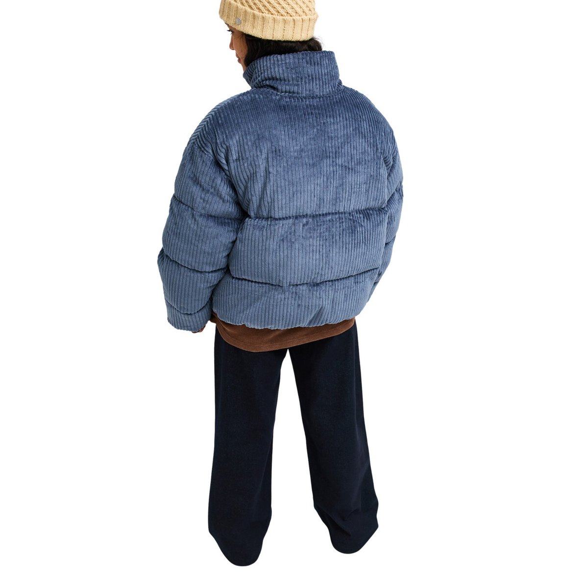 Doudoune à capuche en velours côtelé CRYSTAL FADE CORDUROY. bleu vintage indigo, ROXY