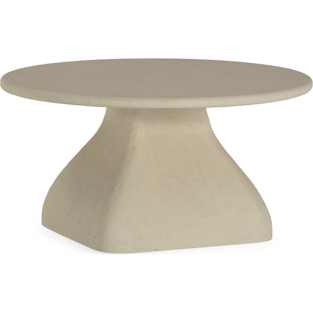 Table basse ronde en bois sculpturale gris, RECOLLECTION